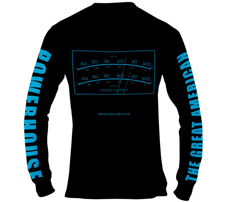 "THE GREAT AMERICAN POWERHOUSE" Long Sleeve T-shirt (black)